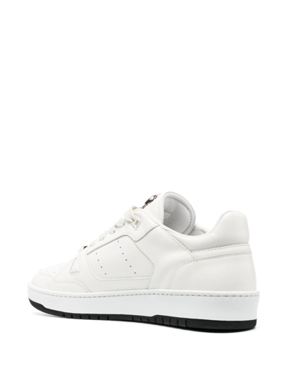 Shop Roberto Cavalli Lace-up Low-top Sneakers In White