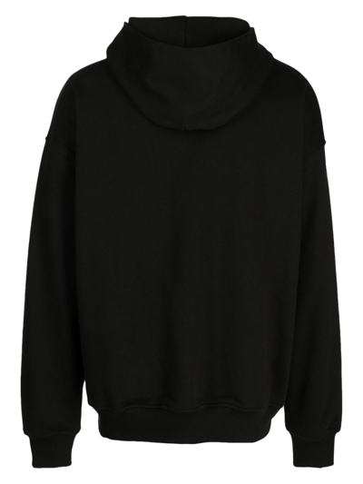 Shop Blue Sky Inn Logo-print Cotton Hoodie In Black