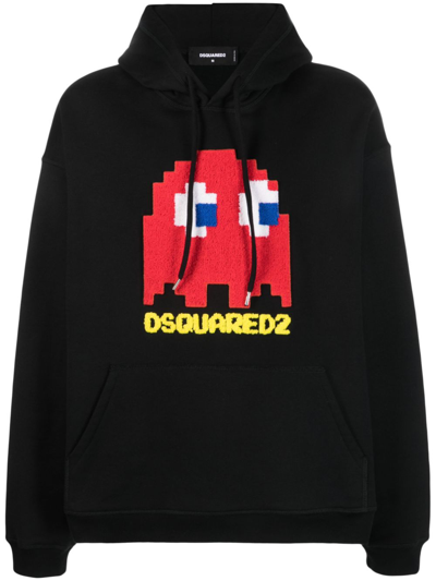 Dsquared2 Cartoon-print Hoodie In Black