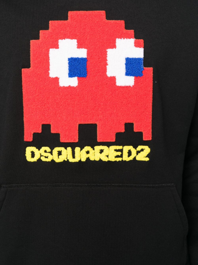 Dsquared2 Cartoon-print Hoodie In Black