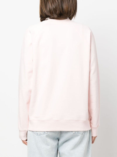 Shop Barrie Graphic-print Cotton Sweatshirt In Pink