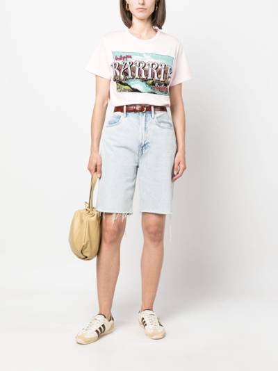 Barrie Graphic-print Cotton T-shirt In Pink