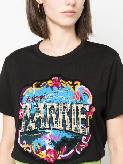 Shop Barrie Graphic-print Cotton T-shirt In Black