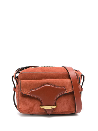 Shop Isabel Marant Wasy Suede Crossbody Bag In Red