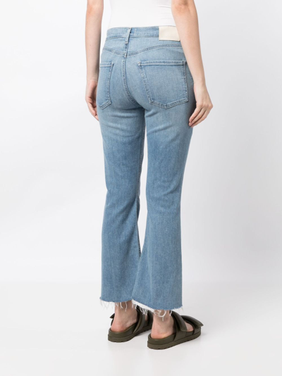 Shop Citizens Of Humanity Isola Cropped Bootcut-leg Jeans In Blue