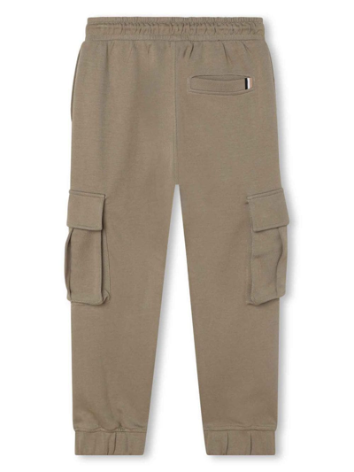 Shop Bosswear Pockets Drawstring Track Trousers In Brown