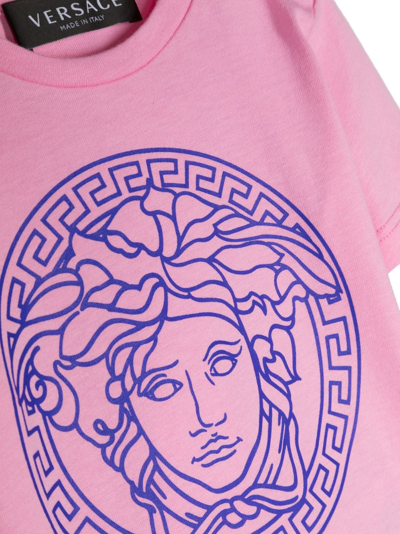 Shop Versace Medusa Cotton T-shirt In Pink