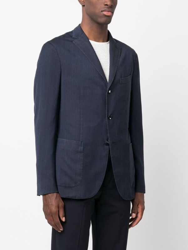 Boglioli single-breasted wool blazer - Blue