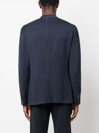 Boglioli Dark Blue Lightweight Luxury Cashmere K-jacket In Blue