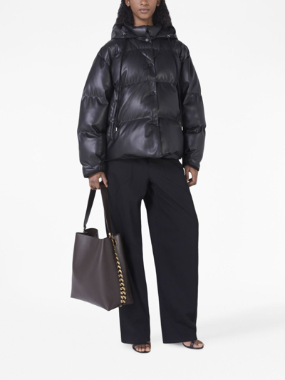 Shop Stella Mccartney Alter Mat Hooded Puffer Jacket In Black