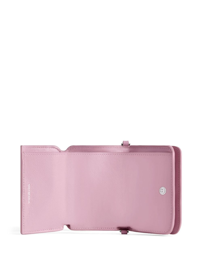 Shop Balenciaga Cash Mini Wallet On Chain In Pink