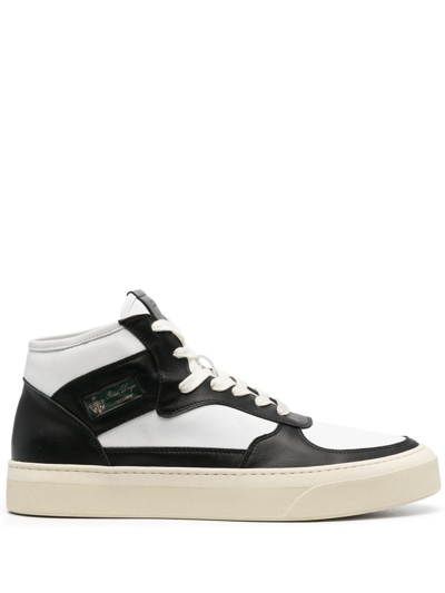 Shop Rhude Black Lace Up Sneakers In White