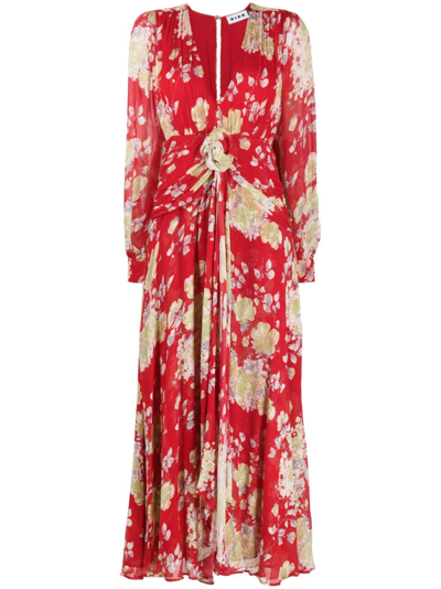 Shop Rixo London Floral Print Dress - Women's - Viscose In Red