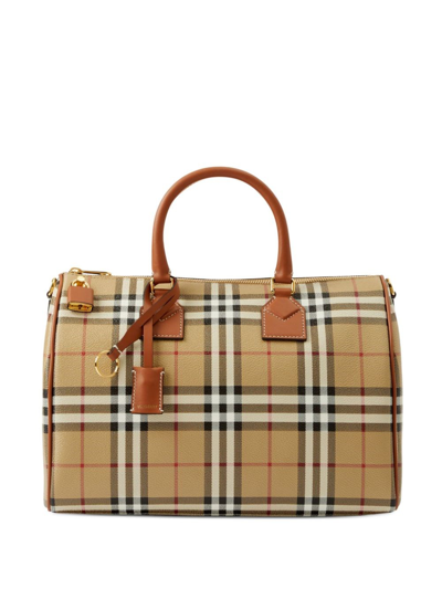 Shop Burberry Bowling Bag In Brown