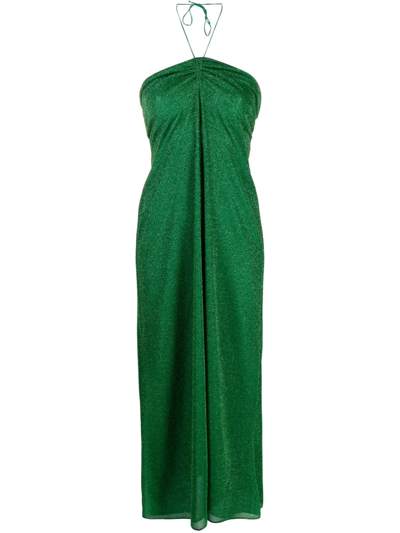 Shop Oseree Dress With American Neckline In Green