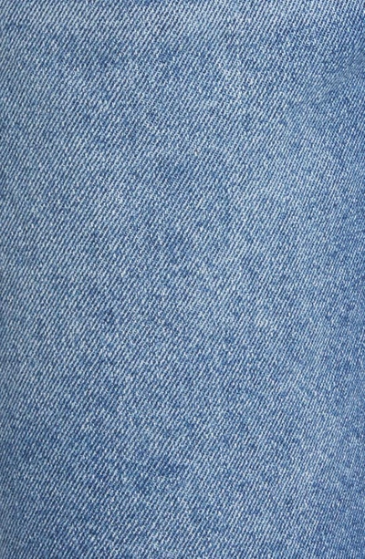 Shop Treasure & Bond Raw Edge Denim Shorts In Blue Vintage Medium