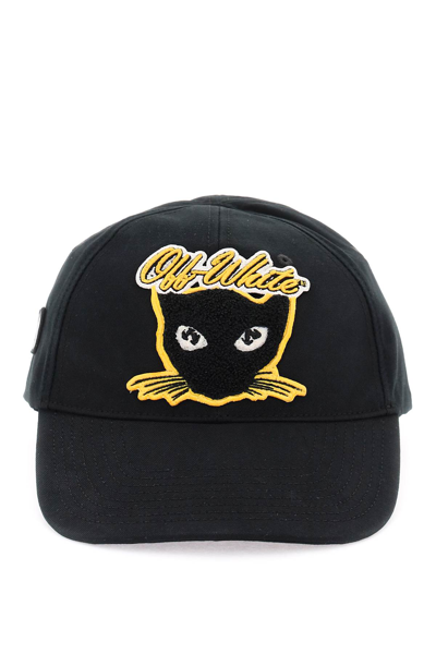 Off-White Cat Varsity Baseball Cap - Black