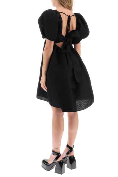 Shop Cecilie Bahnsen Tilde Dress In Blossom Matelasse In Black (black)