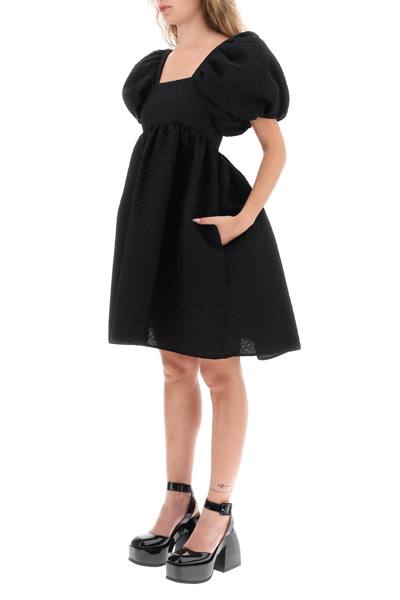 Shop Cecilie Bahnsen Tilde Dress In Blossom Matelasse In Black (black)