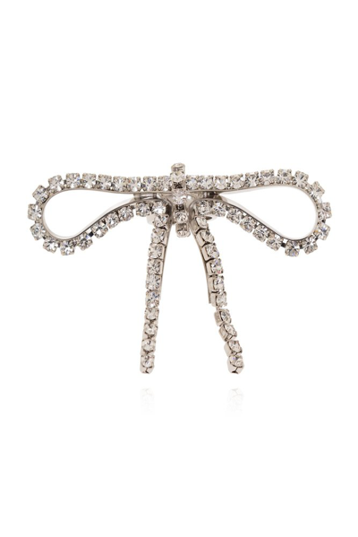 Shop Balenciaga Bow Detailed Ring In Silver