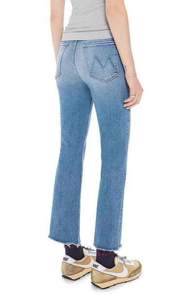 Shop Mother The Tripper Ripped High Waist Fray Hem Ankle Jeans In Je Taime