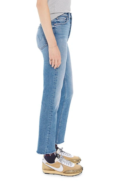 Shop Mother The Tripper Ripped High Waist Fray Hem Ankle Jeans In Je Taime
