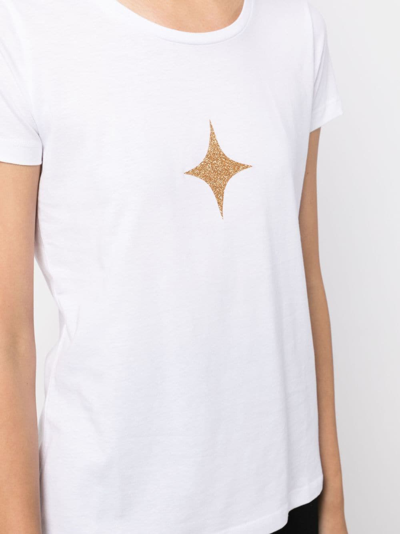 Shop Madison.maison Star-print Cotton-jersey T-shirt In White