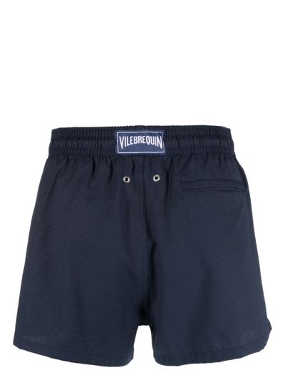 Vilebrequin X The Woolmark Company Drawstring Swim Shorts In Blue