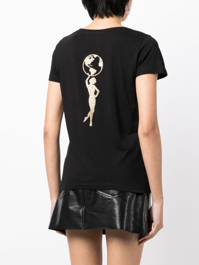 Madison.maison Star-print Cotton-jerseyt-shirt In Black