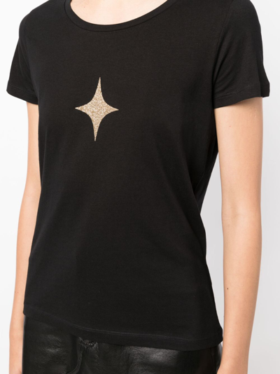 Shop Madison.maison Star-print Cotton-jerseyt-shirt In Black