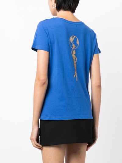 Madison.maison Star-print Cotton-jersey T-shirt In Blue