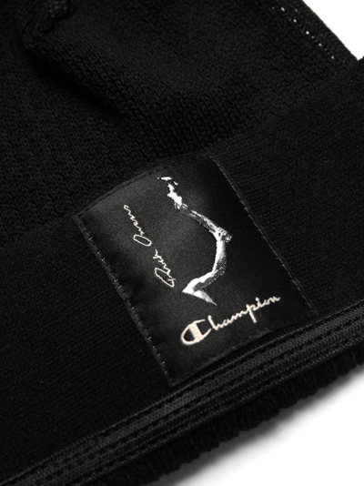 Shop Rick Owens X Champion Logo-patch Colour-block Boxers In Black