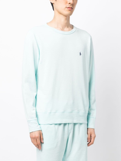 Polo Ralph Lauren Polo Pony Jersey-knit Sweatshirt In Blue