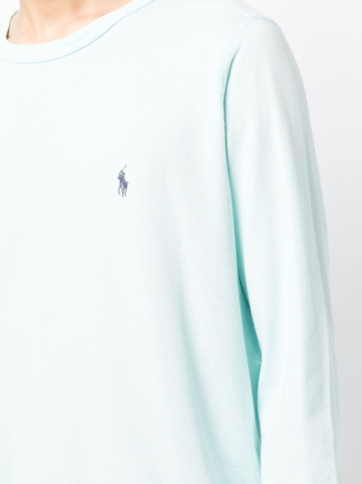 Polo Ralph Lauren Polo Pony Jersey-knit Sweatshirt In Blue