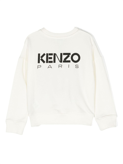 Shop Kenzo Boke Flower Cotton Sweatshirt In Neutrals