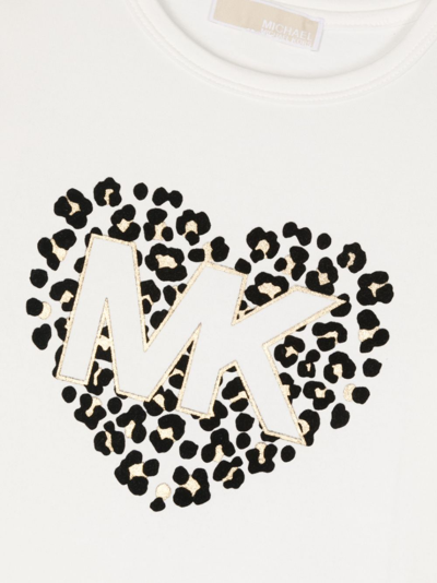 Shop Michael Kors Logo-print Long-sleeved T-shirt In White