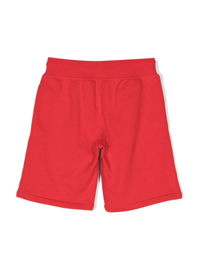 Hugo Boss Logo-patch Drawstring Shorts In Red