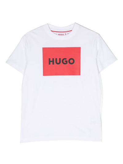 Hugo Boss Kids T-shirt For Boys In White