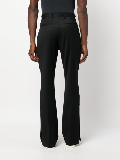 Shop Amiri Tailored Wide-leg Wool Trousers In Black