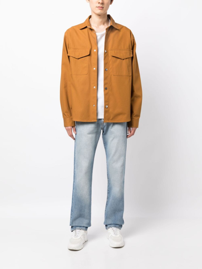 Levi's 501 Stonewashed Straight-leg Jeans In Blue