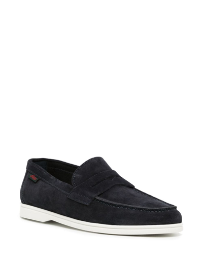 Shop G.h. Bass & Co. Newport Penny-slot Suede Loafers In Black