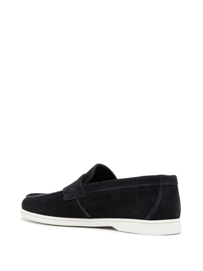 Shop G.h. Bass & Co. Newport Penny-slot Suede Loafers In Black