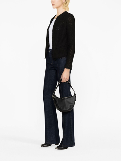 Iro Shavani Collarless Casual Jacket In Black