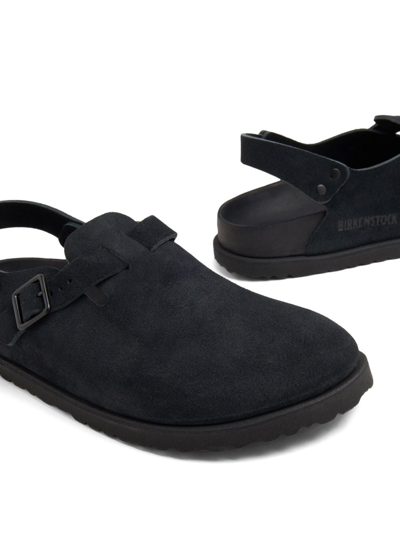 Shop Birkenstock Tokio Suede Sandals In Black