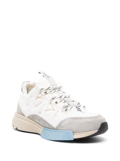Shop Oamc Low-top Colour-block Sneakers In White