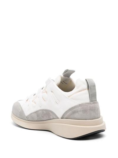 Shop Oamc Low-top Colour-block Sneakers In White