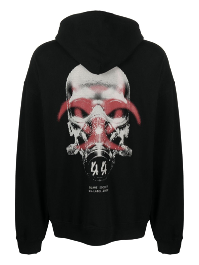 Shop 44 Label Group Fallout Logo-print Cotton Hoodie In Black