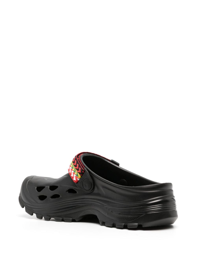 Lanvin Black Suicoke Edition Mok Curb Sandals In Black