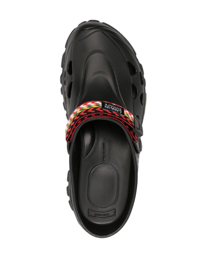 Lanvin Black Suicoke Edition Mok Curb Sandals In Black