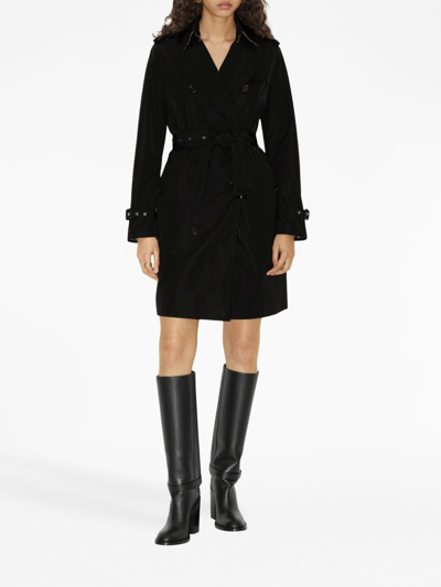 Burberry Kensington Double-breasted Trench Coat In Schwarz